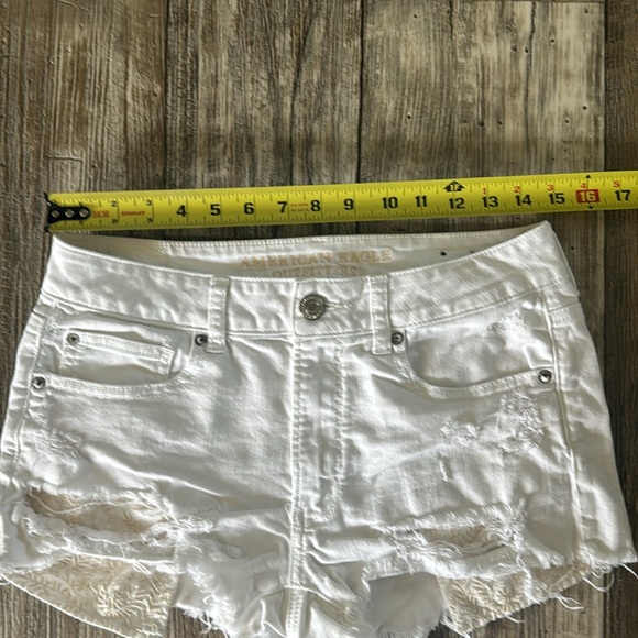 AMERICAN EAGLE OUTFITTERS HI-RISE STRECH JEAN SHORTS, 6 - Picture 9 of 12